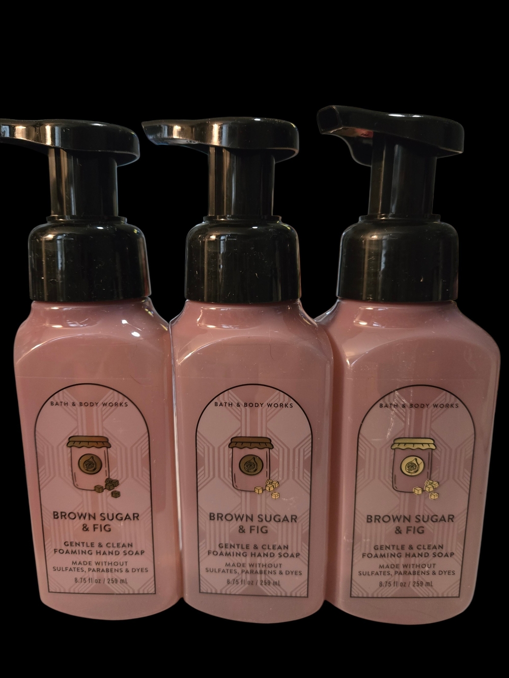 3pc Bath & Body Works Pink Brown Sugar & Fig Foaming Hand SoaP ‐ NEW!!